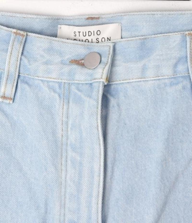 Studio Nicholson Denim Pants - Bleach Wash | Garmentory