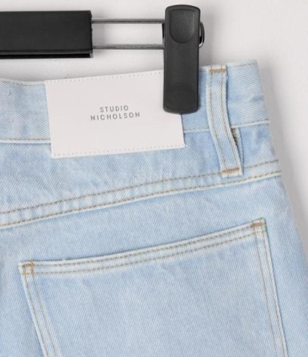 Studio Nicholson Denim Pants - Bleach Wash | Garmentory
