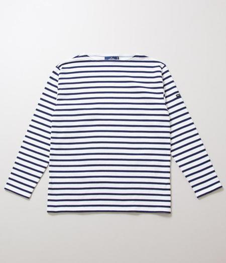 SAINT JAMES『NAVAL』 T5 NEIGE/MARINE Naval authentic striped sailor shirt in combed cotton