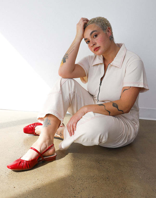 Noble Utility Suit - Oat Milk w/ Paprika Stitch