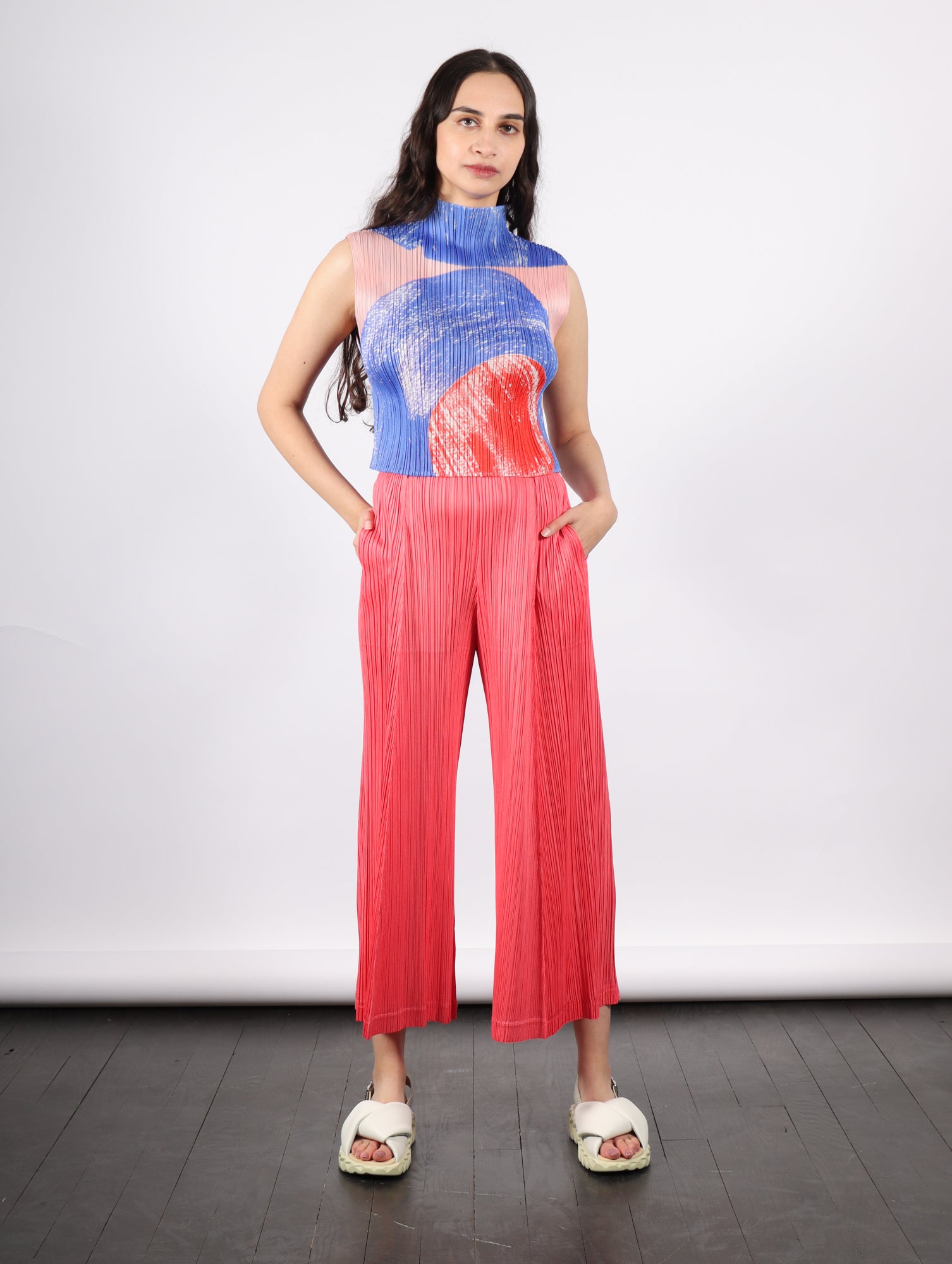 Pleats Please by Issey Miyake Backlight Top - Red | Garmentory