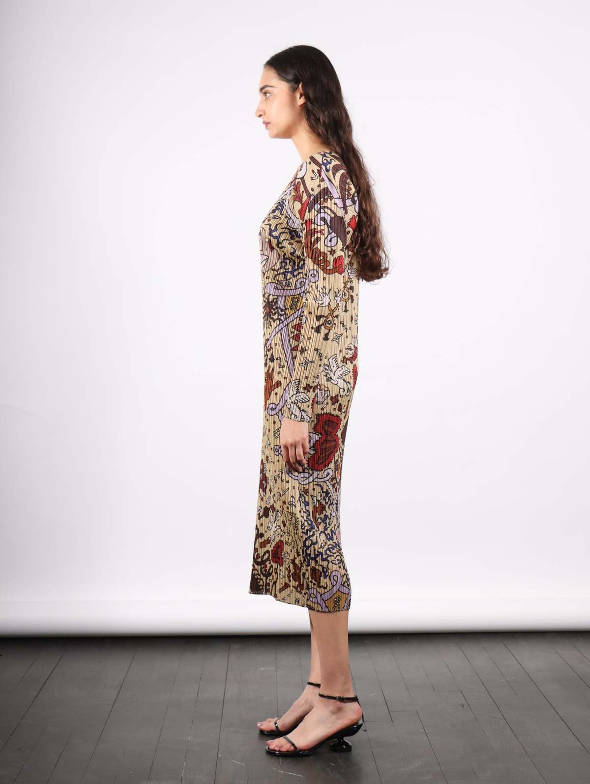 Pleats Please by Issey Miyake Interplanetary Dress - Greige  