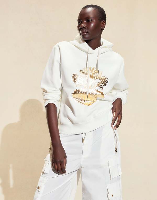 Cynthia Rowley Heart of Gold Sweatshirt - White