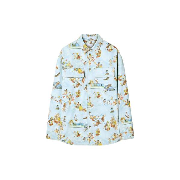 Off-White Fresco-Print Denim Shirt - Multicolor