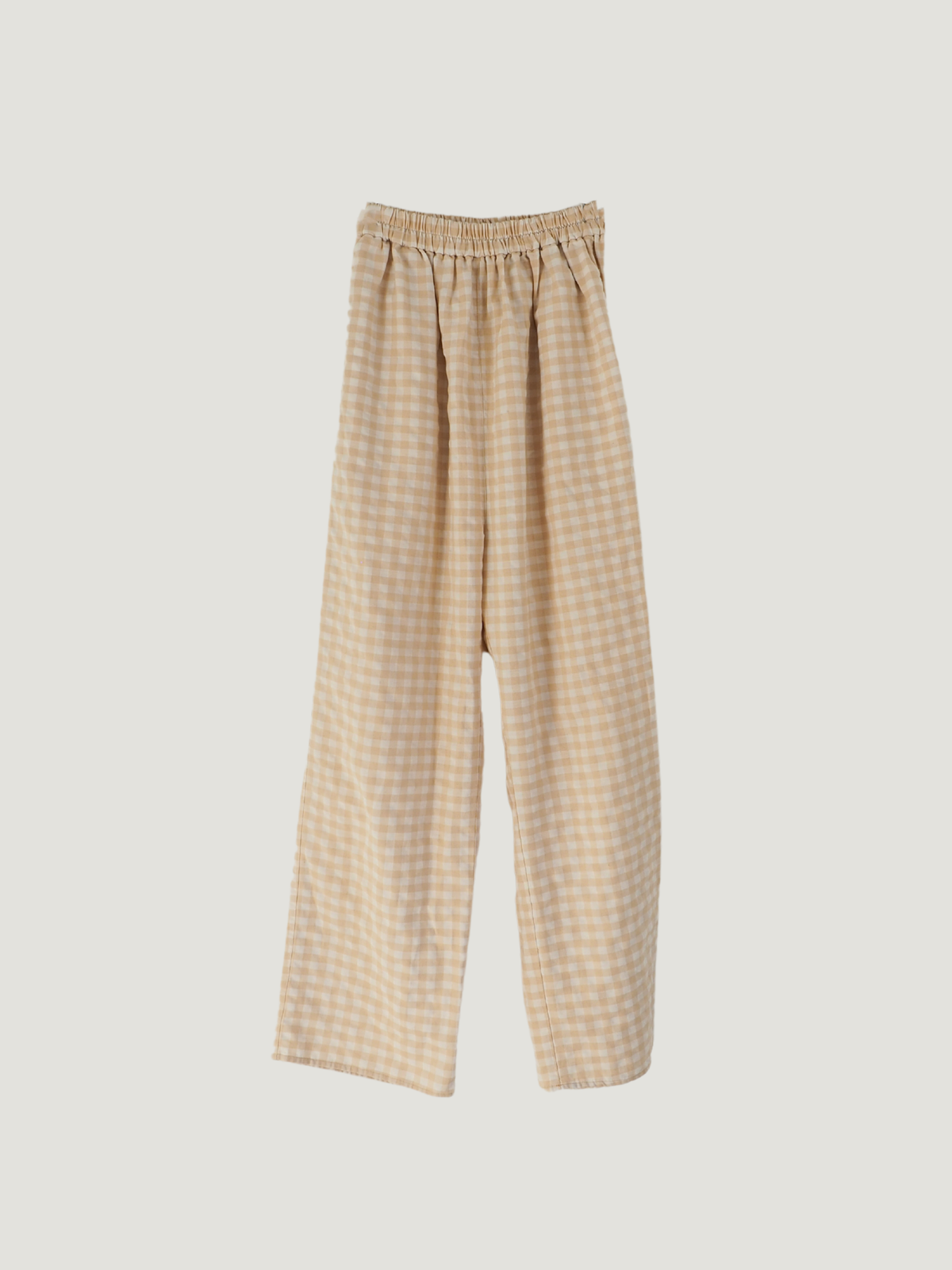Monica Cordera Gingham Pants - Beige - Image 1 of 2