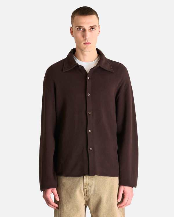 Our Legacy Recovery Shirt - Deep Brown Fuzzy Fleece | Garmentory