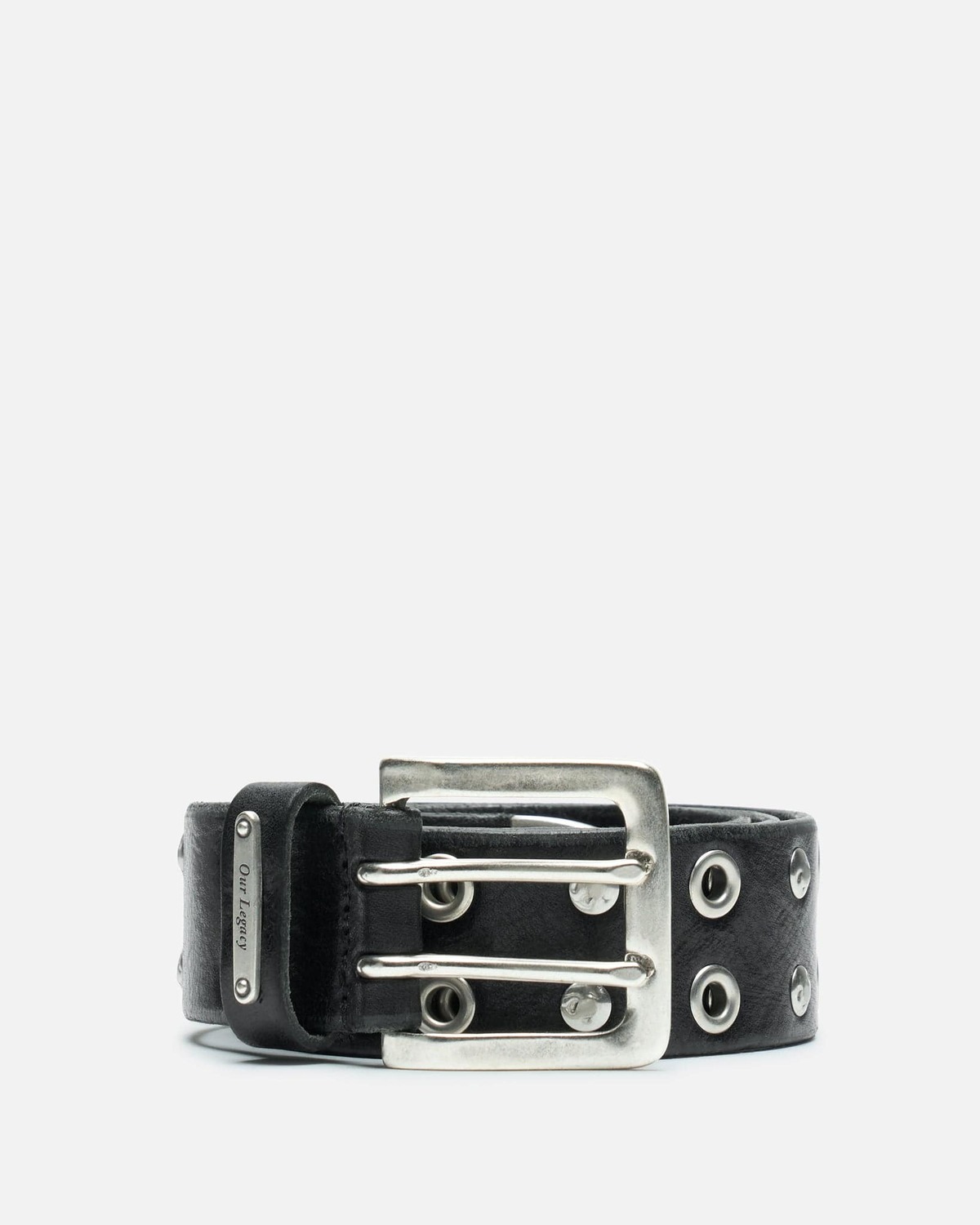 OURLEGACY STUDDED DOUBLE TONGUE BELT 80