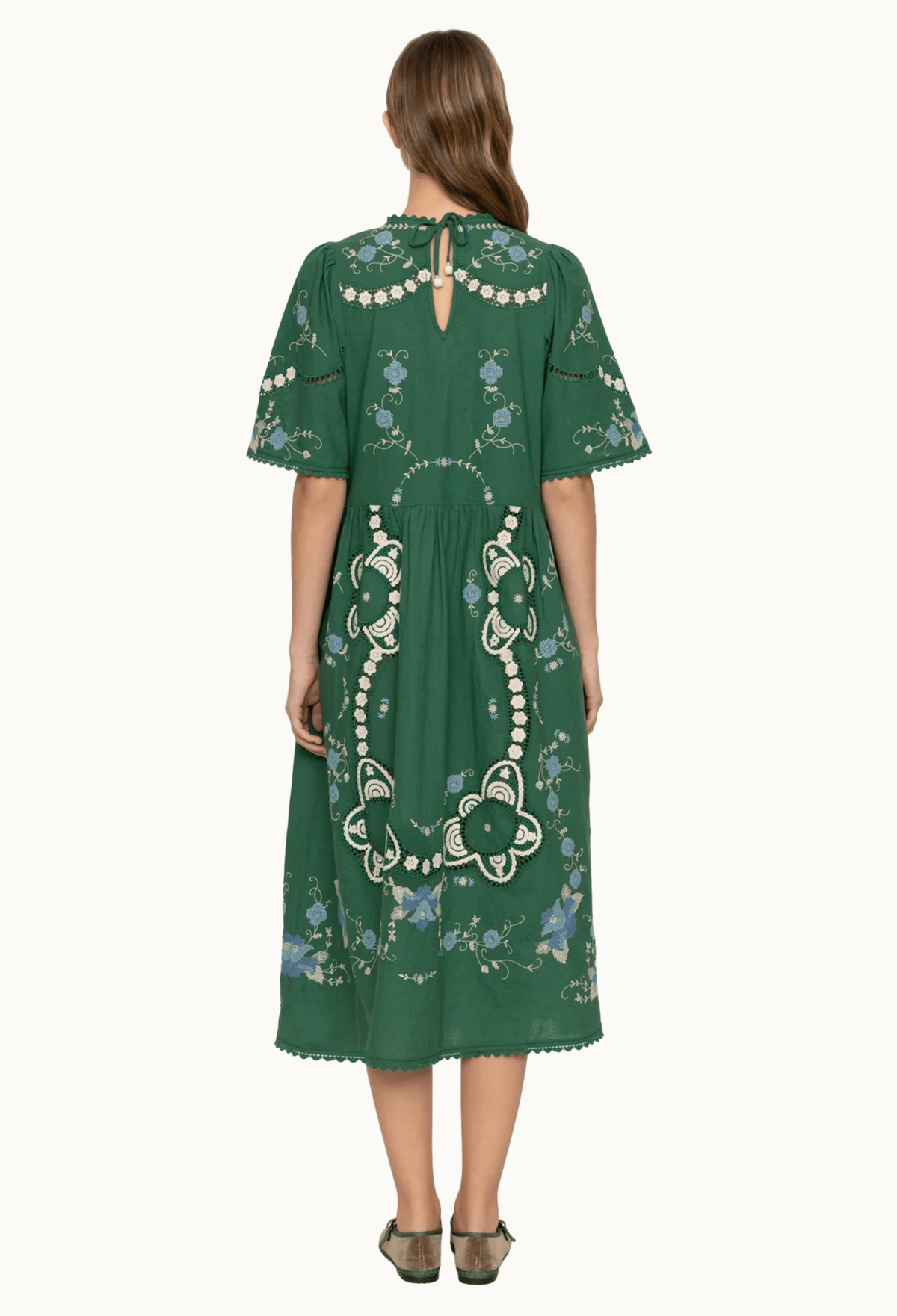 green emerald velvet dress Vesna Dress in Green main image 1
