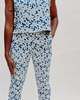 PO-EM Easy Lounger Pants - Indigo Floral Block Print - Thumbnail 3