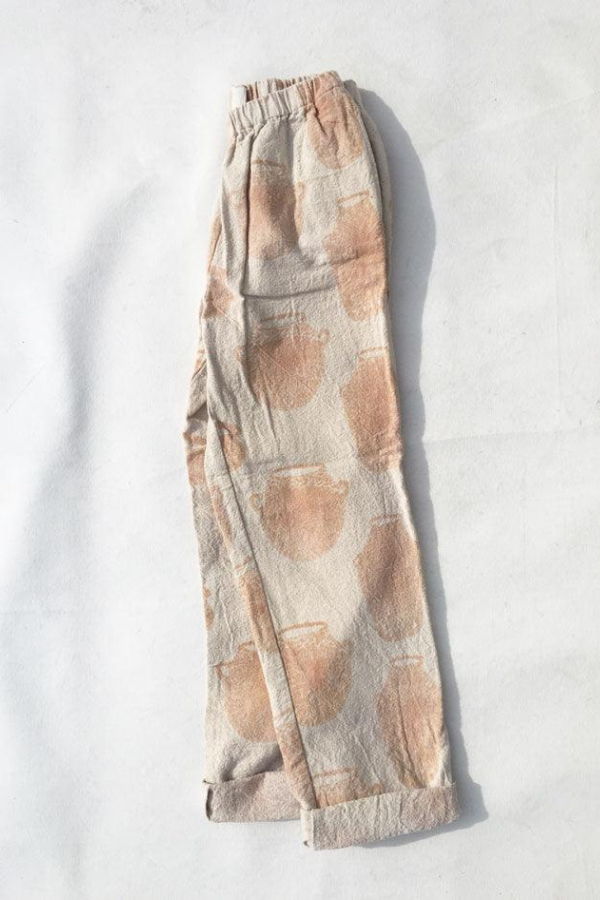 PO-EM Cotton Lounger Pants in Jug Block Print