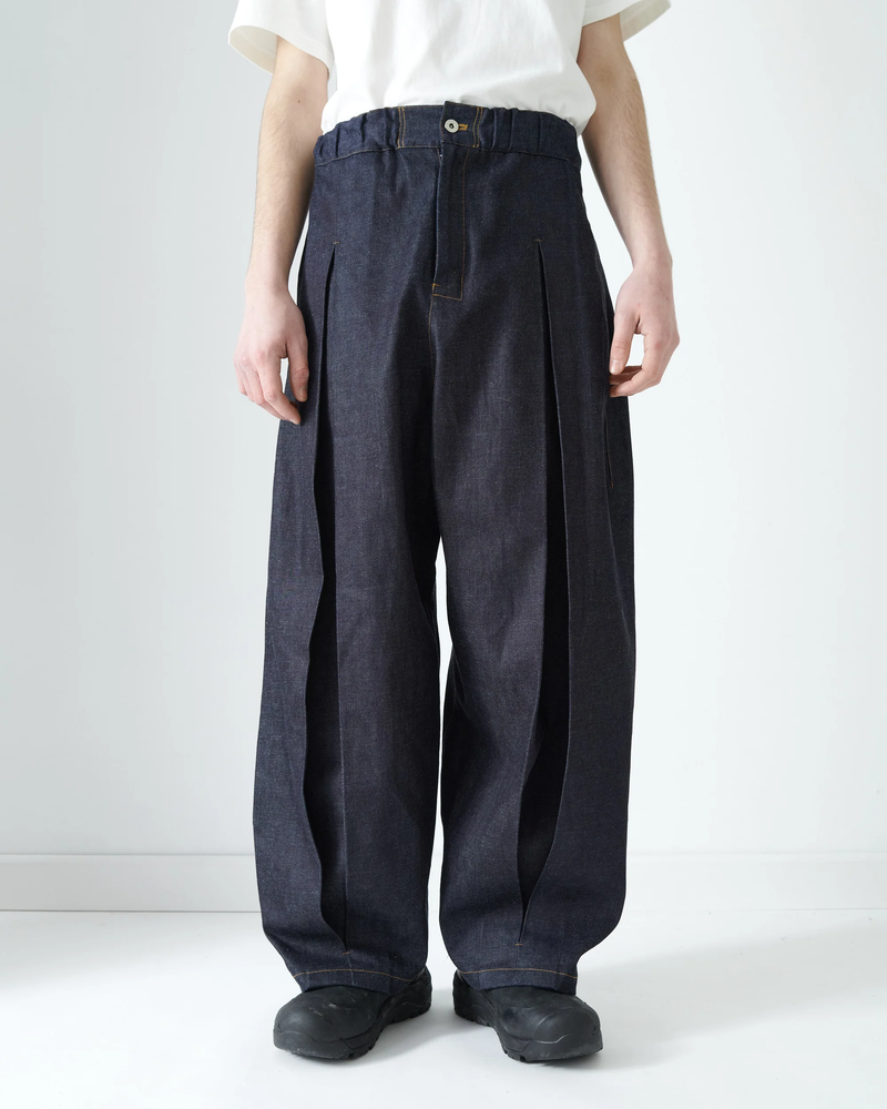 パンツ sage NATION BOX PLEAT TROUSER RAW DENIM SAGE NATION - BOX PLEAT TROUSER RAW DENIM/ ボックスプリーツ