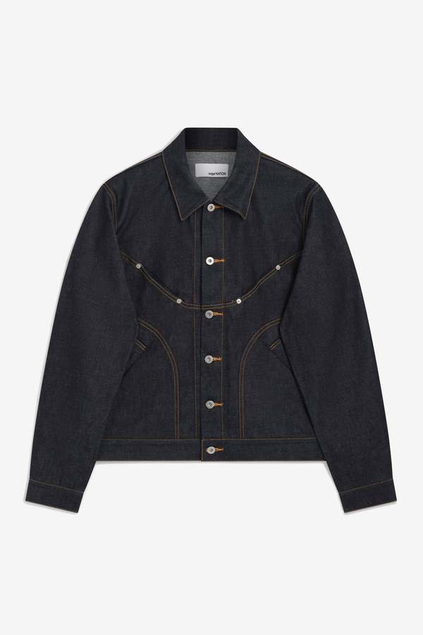 Sage Nation Jiji Denim Jacket - Raw Indigo | Garmentory