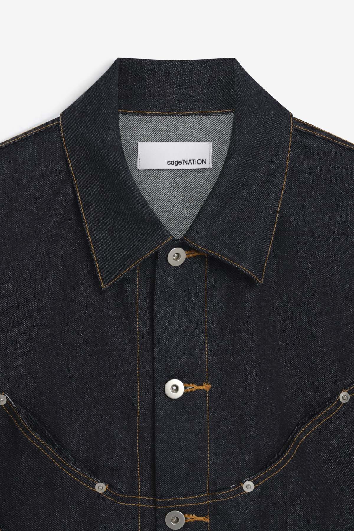 Sage Nation Jiji Denim Jacket - Raw Indigo | Garmentory