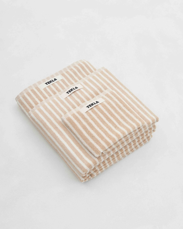 TEKLA Terry Towel - Ivory Stripes