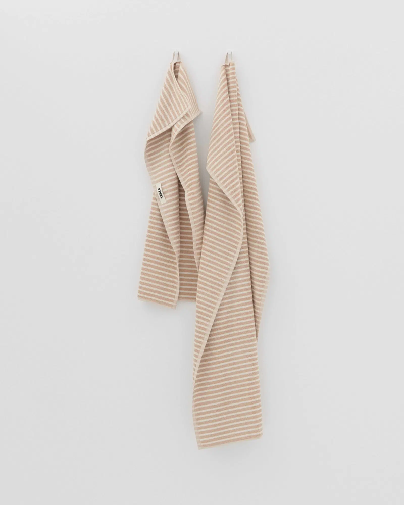 TEKLA Terry Towel - Ivory Stripes