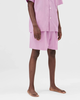 TEKLA Cotton Poplin Pyjamas Shorts - Purple Pink - Thumbnail 1