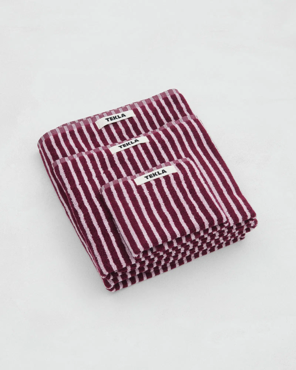 TEKLA Red & Rose Terry Towel - Red & Rose