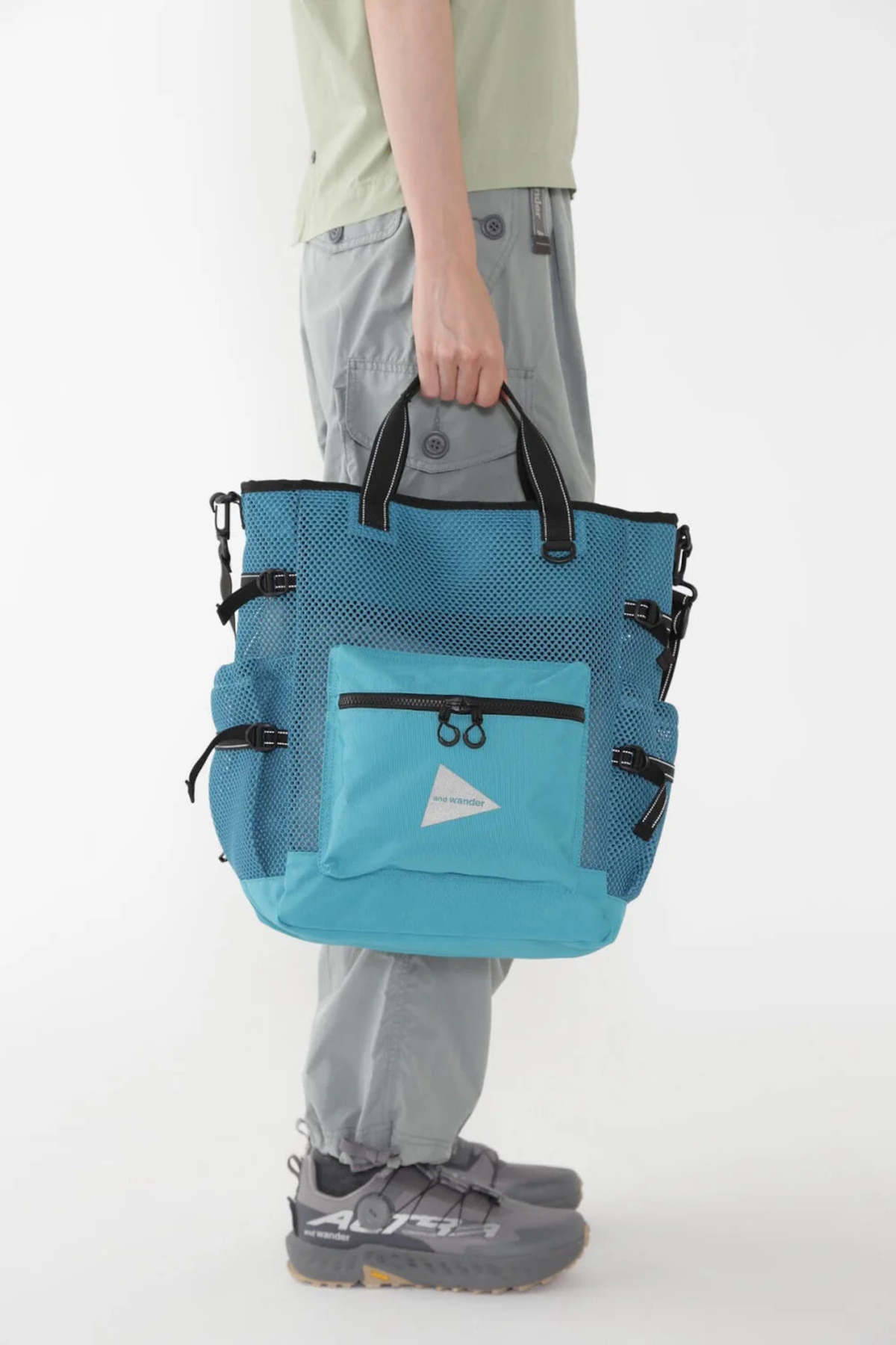 バッグ and wander 3D mesh 2way tote bag and wander - 3D Mesh 2way Tote Bag - Black – Haven Surf