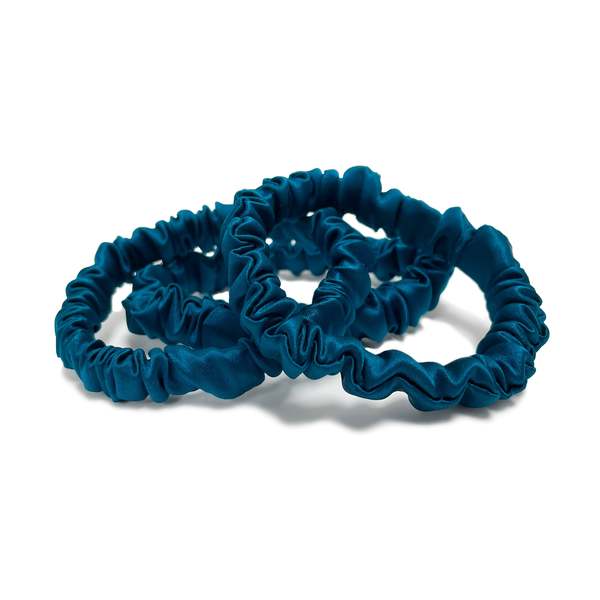 Krystell Barraza Silk Hair Ties - Teal