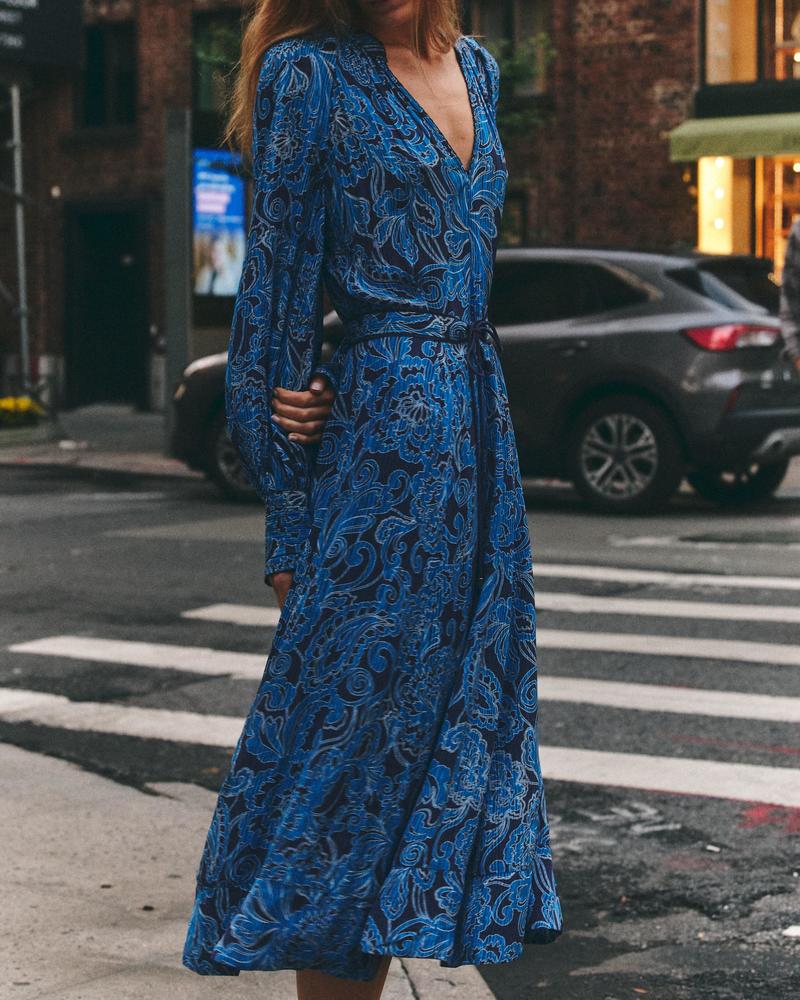Cartolina Regine Midi Dress - Blue San Lorenzo Paisley Cartolina Regine Midi Dress - Blue San Lorenzo Paisley