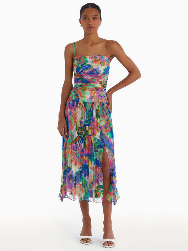 zimmermann midi dress floral Zimmermann Picnic Dress Lilac Floral