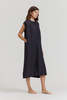 There Elsewhere Boxy Linen Midi Dress - Storm - Thumbnail 2