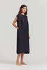 There Elsewhere Boxy Linen Midi Dress - Storm - Thumbnail 3