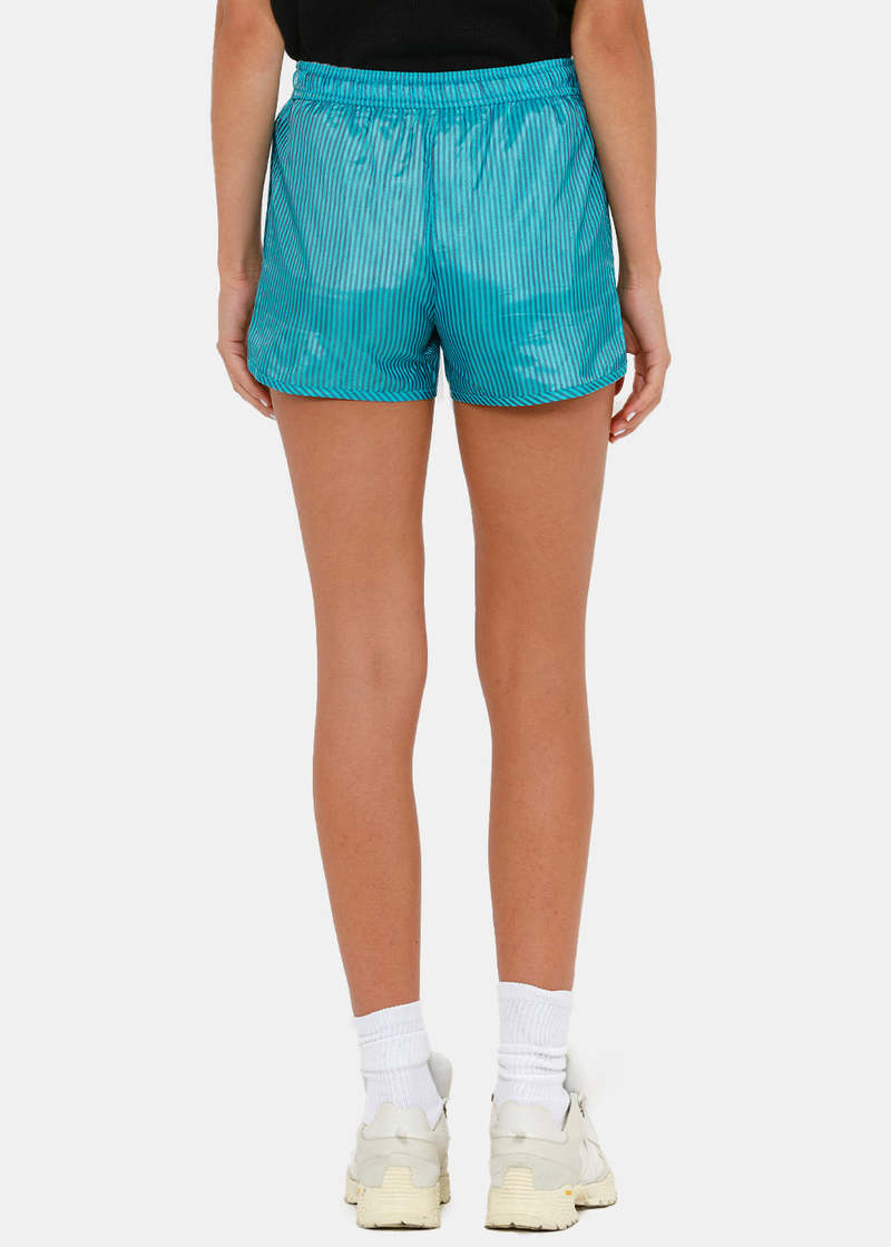 XOXOGOODBOY Heart Logo Patch Striped Shorts - Blue XOXOGOODBOY Heart Logo Patch Striped Shorts - Blue