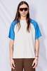 YMC Triple Raglan T-Shirt - Stone Blue - Thumbnail 1