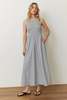 Marine Layer Darcy Poplin Smocked Dress - Navy Stripe - Thumbnail 1