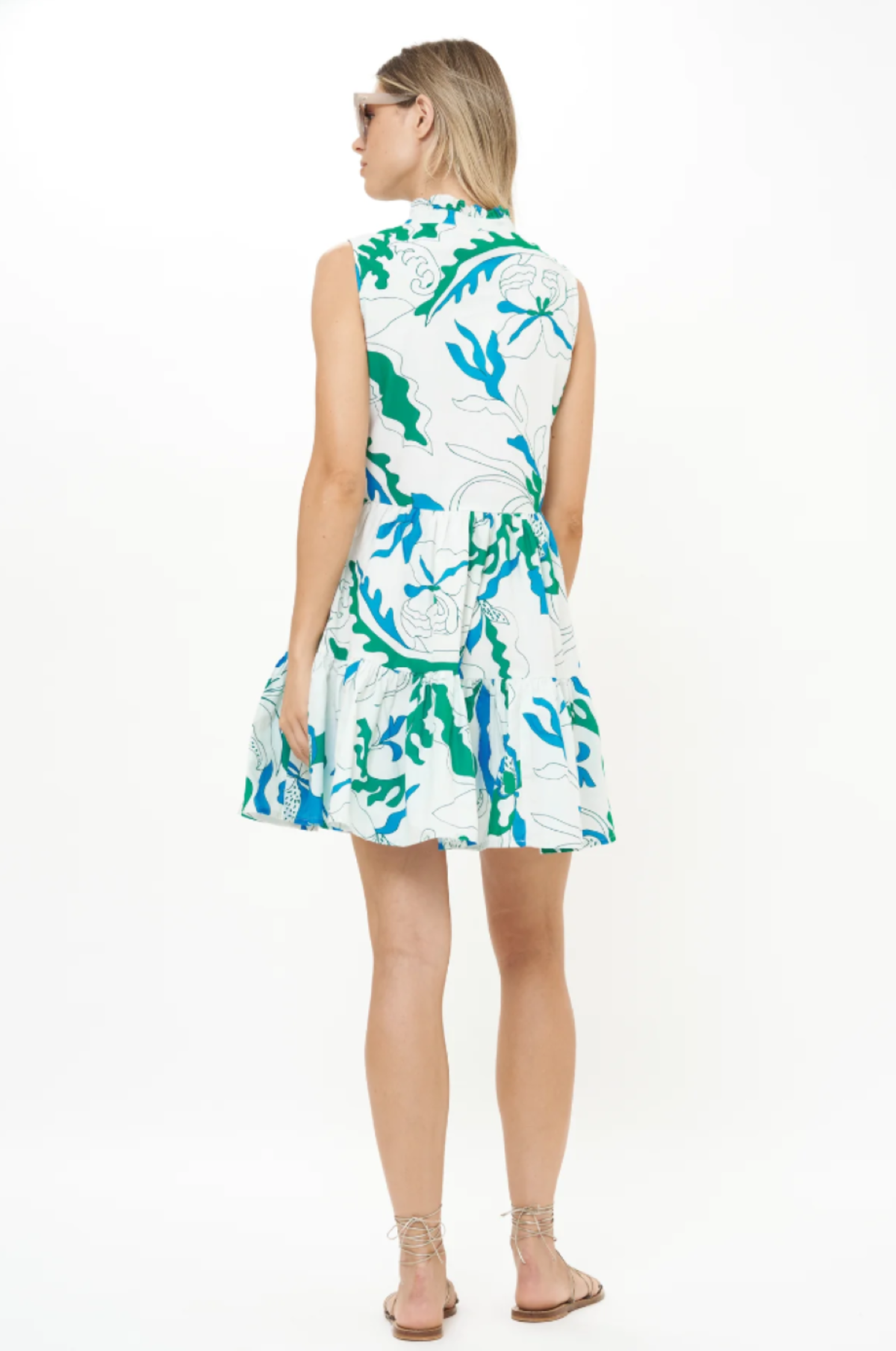 Oli Yoke Dress - Orchid Green - Image 5 of 5