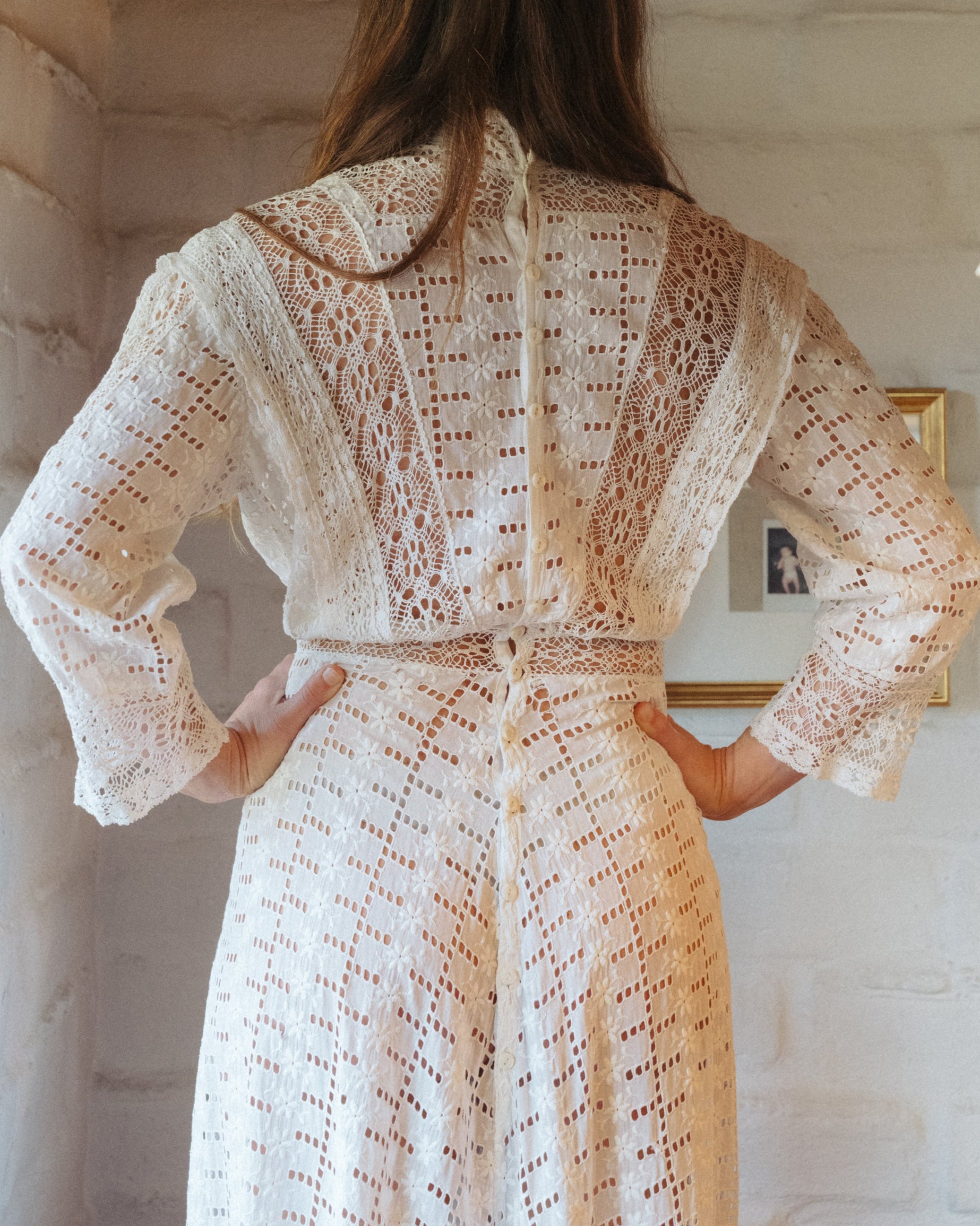 Discount white eyelet wedding dress on Sale Americana Inspired