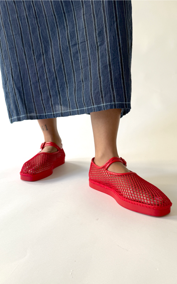 Loeffler Randall Rita Mary Jane Red on Garmentory