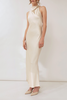 Jacoba Jane Rowan Draped Silk Satin Dress - Bone - Thumbnail 5