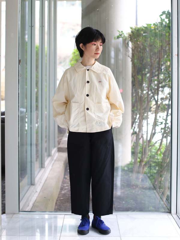 Danton Nylon Tusser Dolman Sleeve Jacket - Ecru | Garmentory