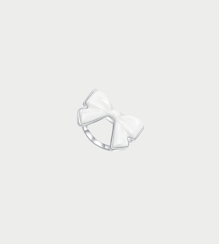 Shushu/Tong Crystal Bow Necklace - White | Garmentory