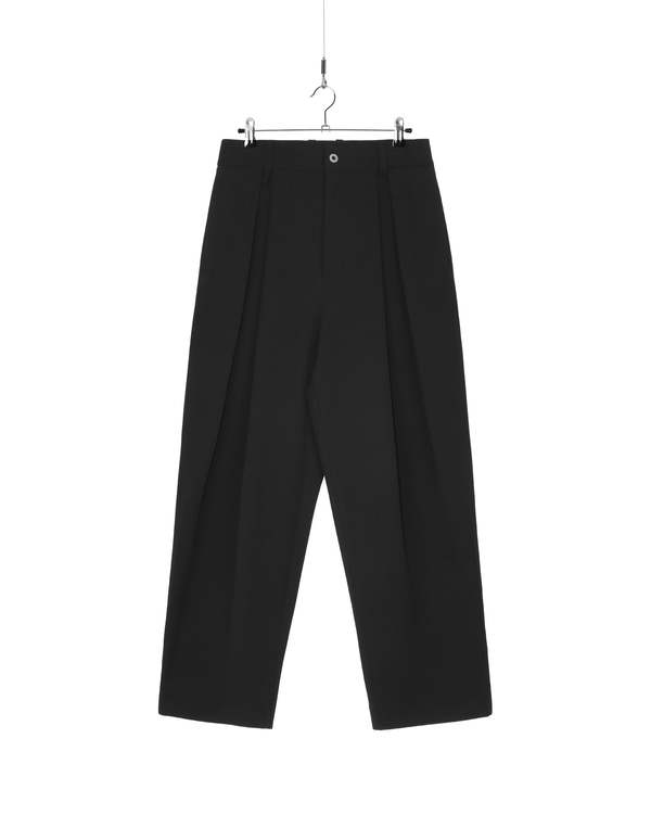 FAVRICS Stretch Twill Two Tuck Wide Leg Pants - Black FAVRICS Stretch Twill Two Tuck Wide Leg Pants - Black