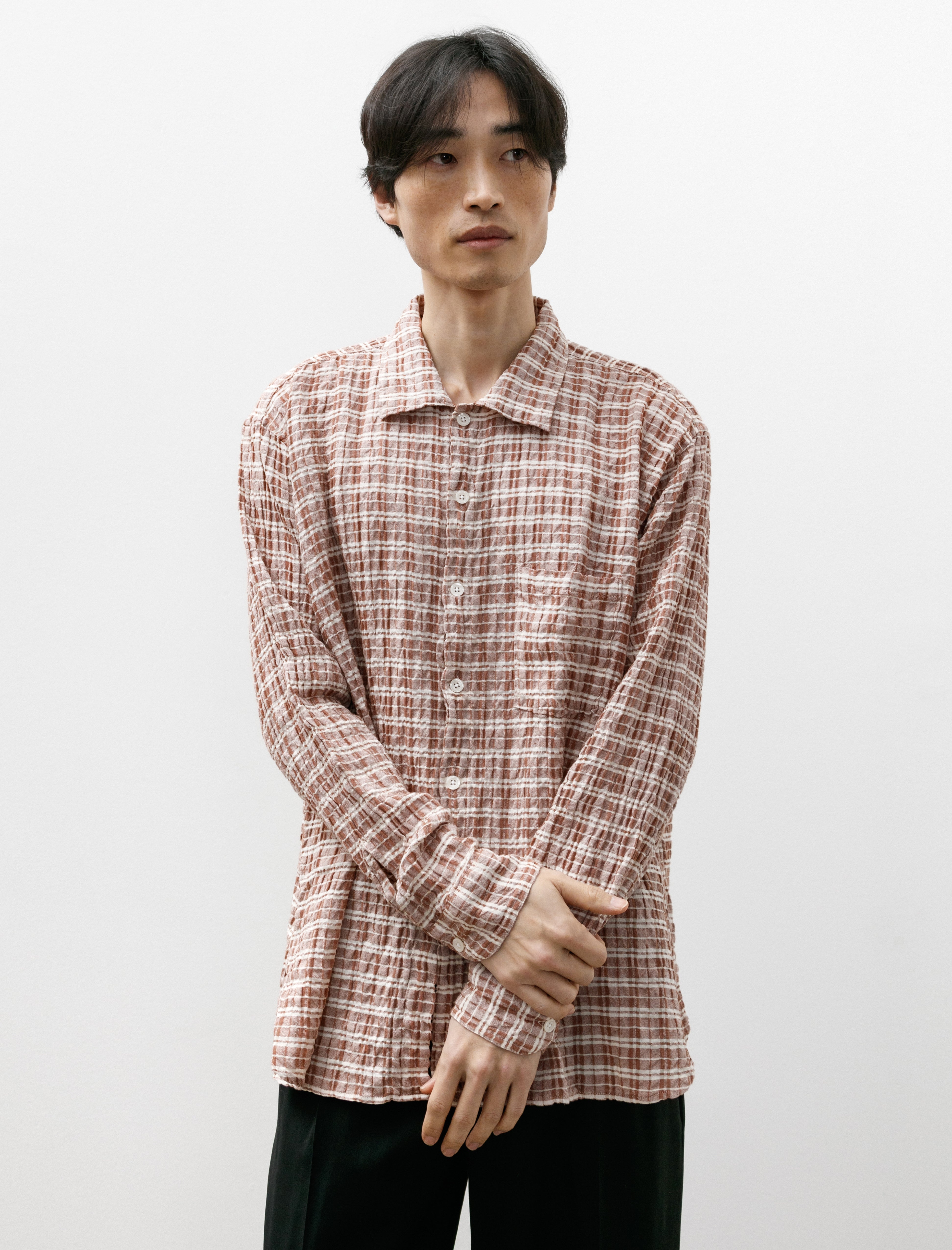 mfpen Mechanic Shirt - Brown/Ecru Check | Garmentory