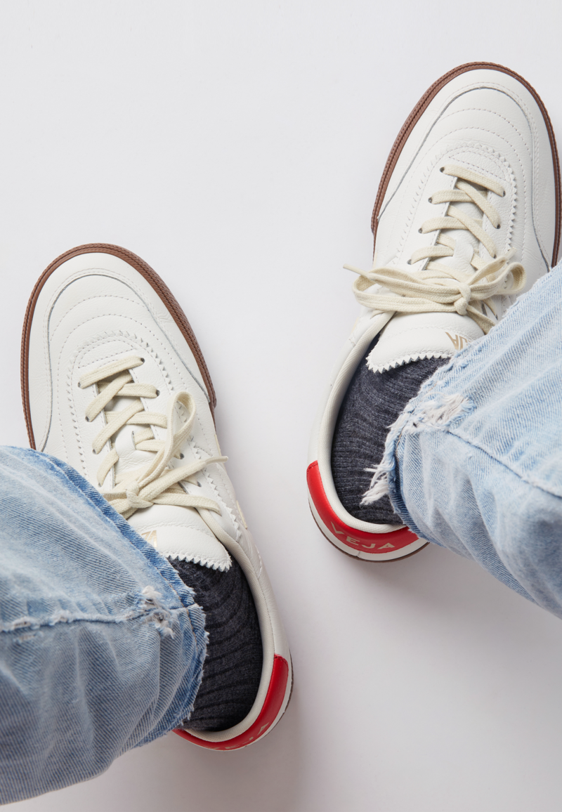 VEJA Panenka O.T Leather - White Pierre/Pekin/Bark | Garmentory