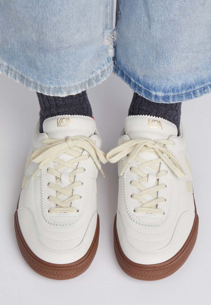 VEJA Panenka O.T Leather - White Pierre/Pekin/Bark | Garmentory