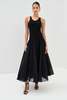 Co Crinoline Double Layer Dress - Black - Thumbnail 3