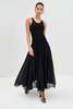 Co Crinoline Double Layer Dress - Black - Thumbnail 4