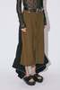 BEAUTIFUL PEOPLE Double-End Tropical Wool Flare Skirt - Olive/Black - Thumbnail 2