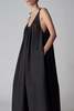 Co Gathered Maxi Dress - White/Black - Thumbnail 3