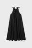 Co Gathered Maxi Dress - White/Black - Thumbnail 4