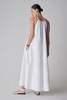 Co Gathered Maxi Dress - White/Black - Thumbnail 6