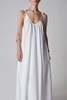 Co Gathered Maxi Dress - White/Black - Thumbnail 7