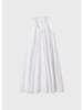 Co Gathered Maxi Dress - White/Black - Thumbnail 10