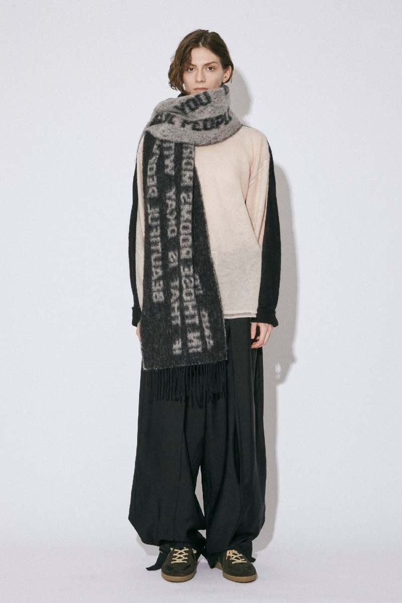 BEAUTIFUL PEOPLE Mohair Knitted Flip Pullover - Olive/Black