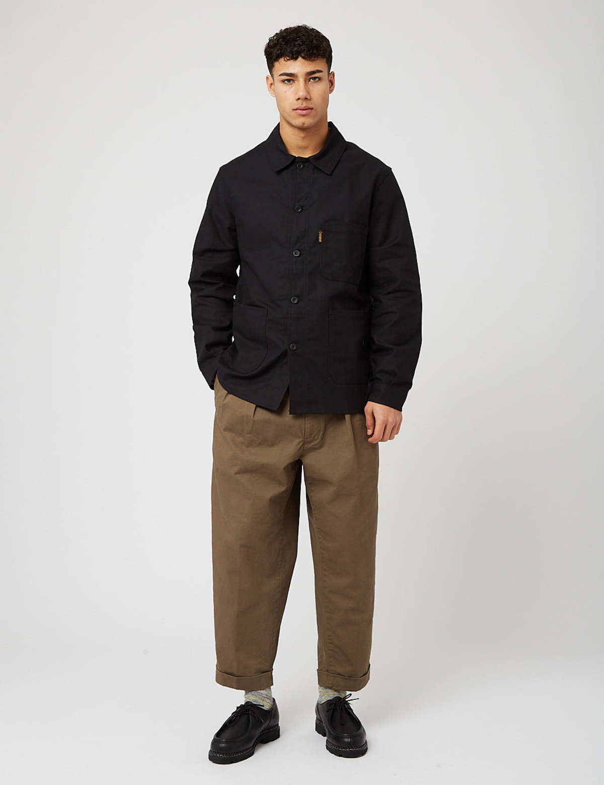 Le Laboureur Cotton Work Jacket - Black - Image 5 of 5